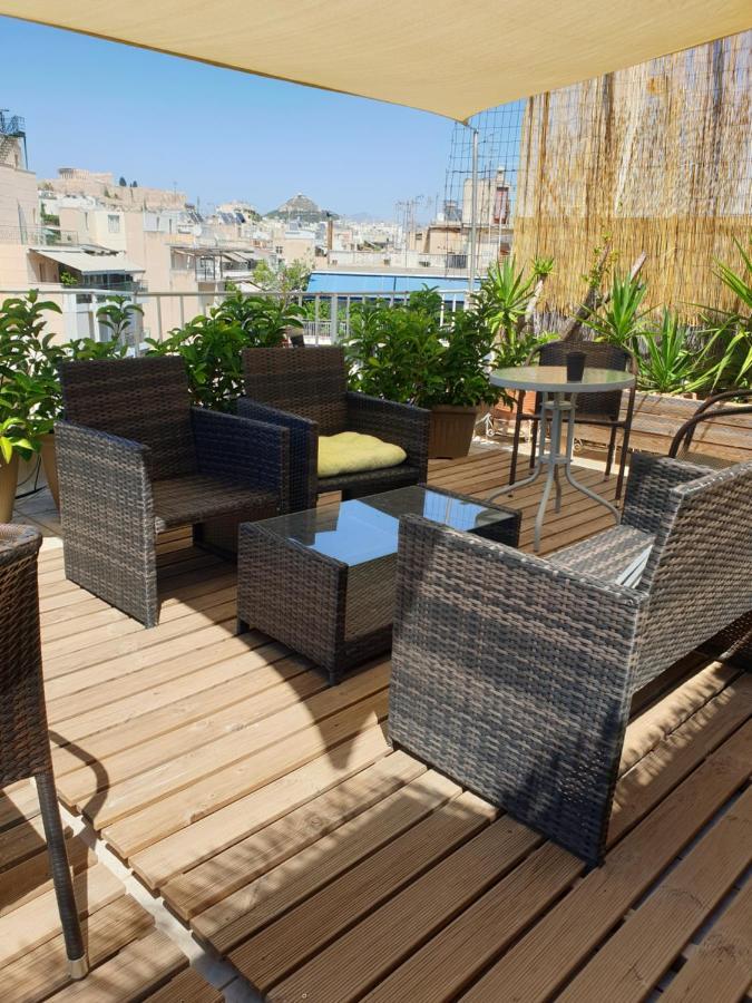 아테네 Renovated Studio With Roof Garden Access, 15 M Walk To Acropolis 아파트 외부 사진